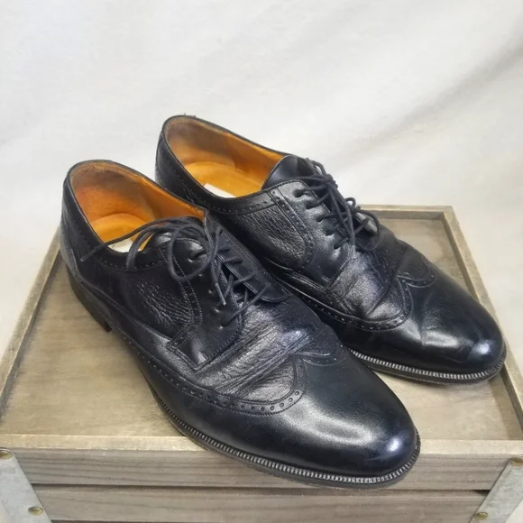 Mezlan Derby Vintage Dress Shoes Leather Worn In 10M Lace Up Mezlan Principe Patina Leather Derby main image 4